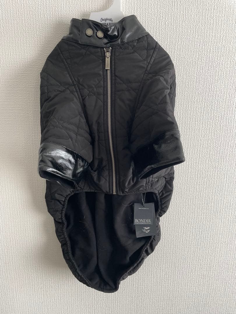 bondir 中型犬　大型犬　黒　本革　シャドージャケット