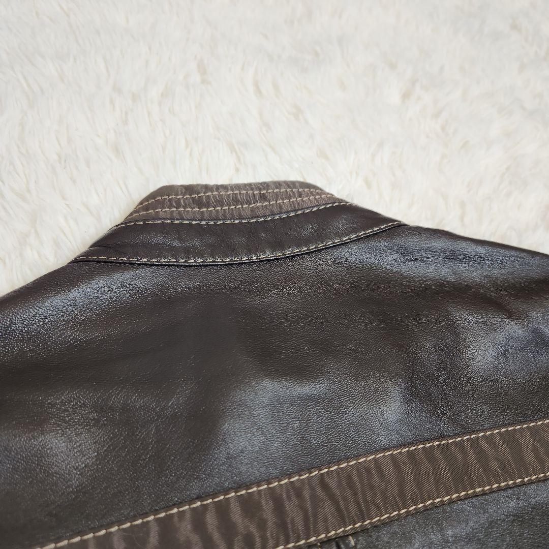 【本革】g-stage 羊革 レザー シングル ライダースジャケット