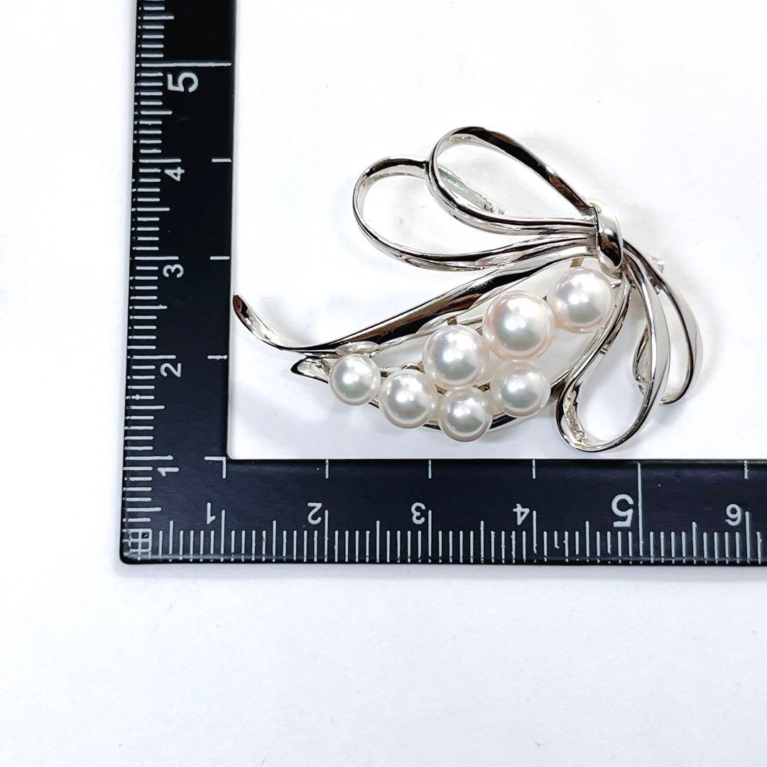 【未使用品級】✨MIKIMOTO ミキモト パール　　ブローチ　リボン　フラワー