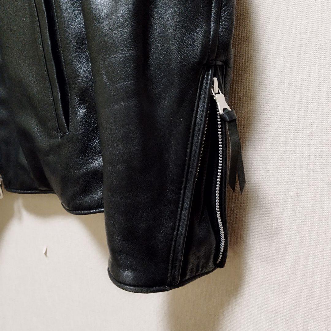 ナノ・ユニバース　シングルライダースジャケット　羊皮　Mサイズ