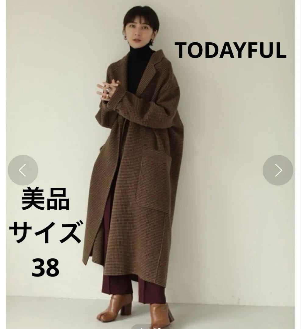TODAYFUL オーバー チェック コート　38