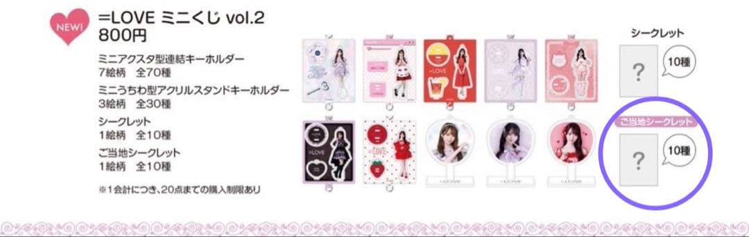 【本日まで値下げ!!】=LOVE ミニくじ 野口衣織 ご当地 シークレット