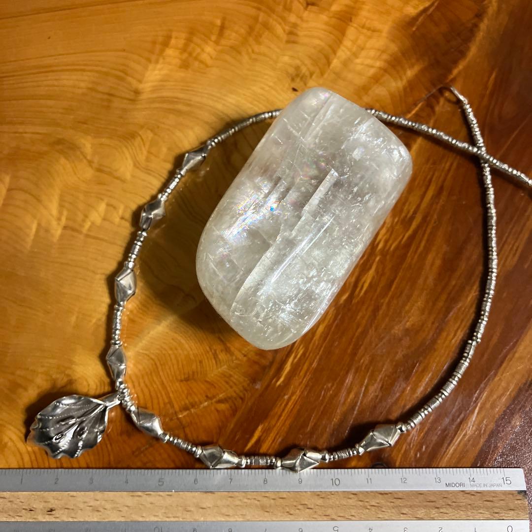 カレンシルバー、ボタニカルなデザインネックレス