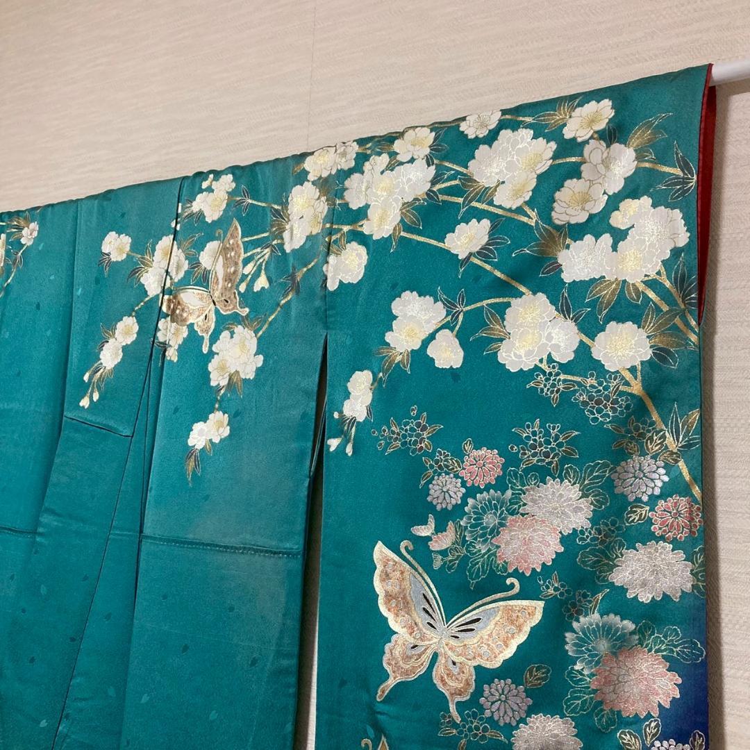 KA1918 振袖 身丈170cm 正絹 着物 成人式 トールサイズ