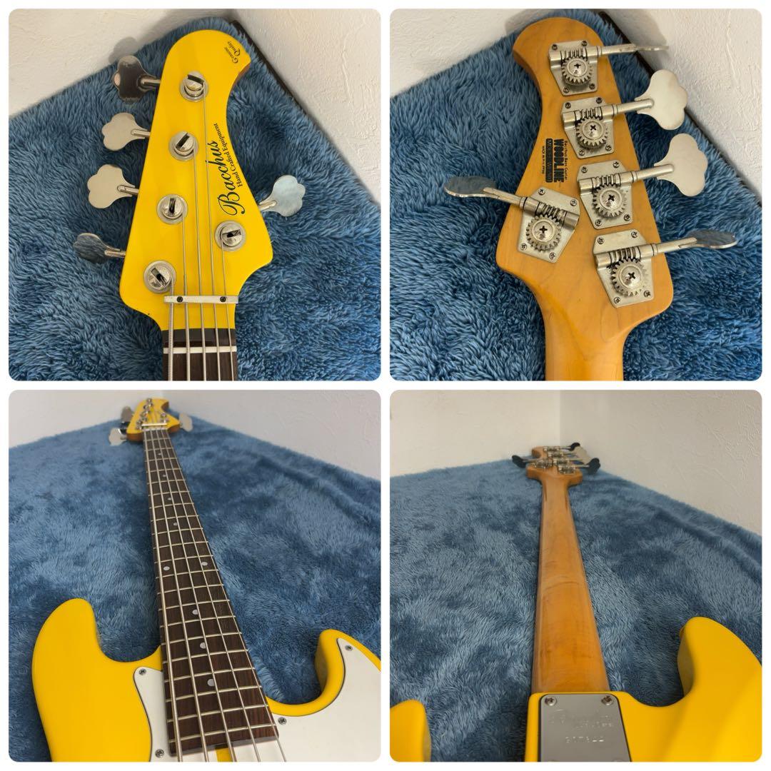 Bacchus WOODLINE WL-501 / 5弦エレキベース（イエロー）