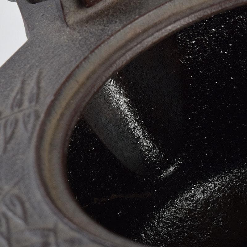 茶道具　人間国宝　釜師　高橋敬典作　竹文　銚子　陶器蓋付　共布共箱　MR9017