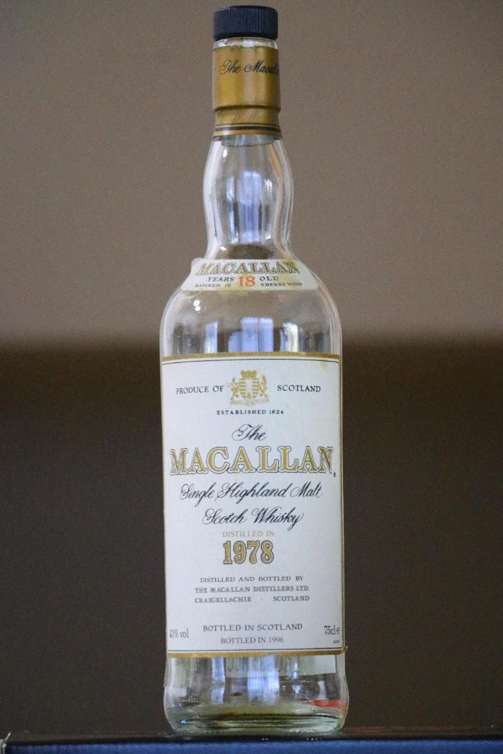 空瓶４本セット（マッカラン  1978・山崎18年箱付・ミレニアム2000箱付）