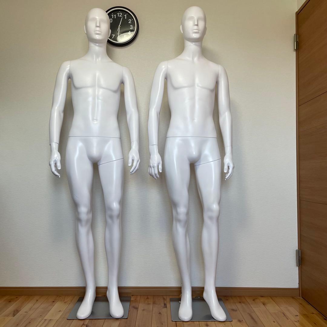 マネキン ホワイト メンズ 187cm スタンド付き 2体の価格です！