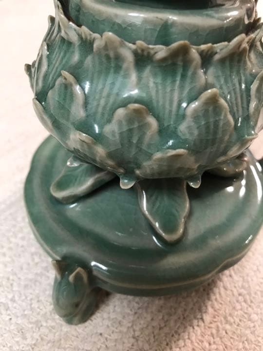 高麗青磁　香合　木箱付