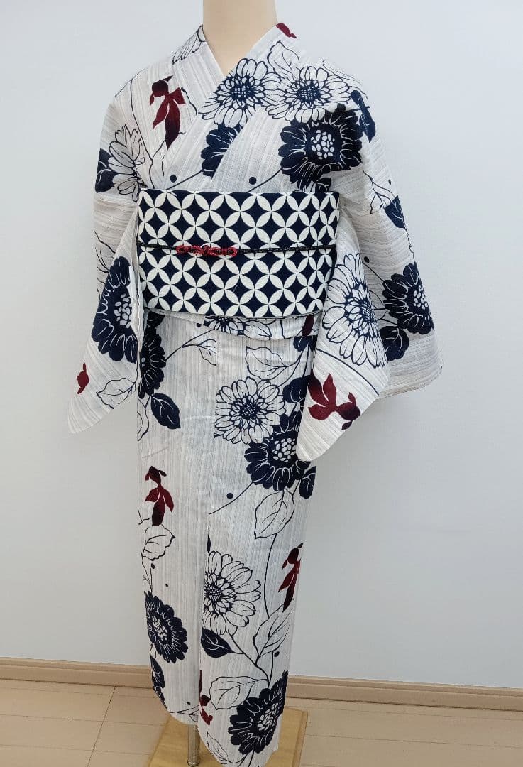 綿麻ゆかた　トールサイズ　裄70cm