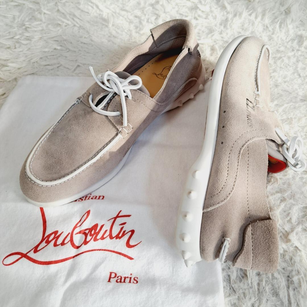 現行 クリスチャンルブタン ジェロモック スウェード ローファー 41.5