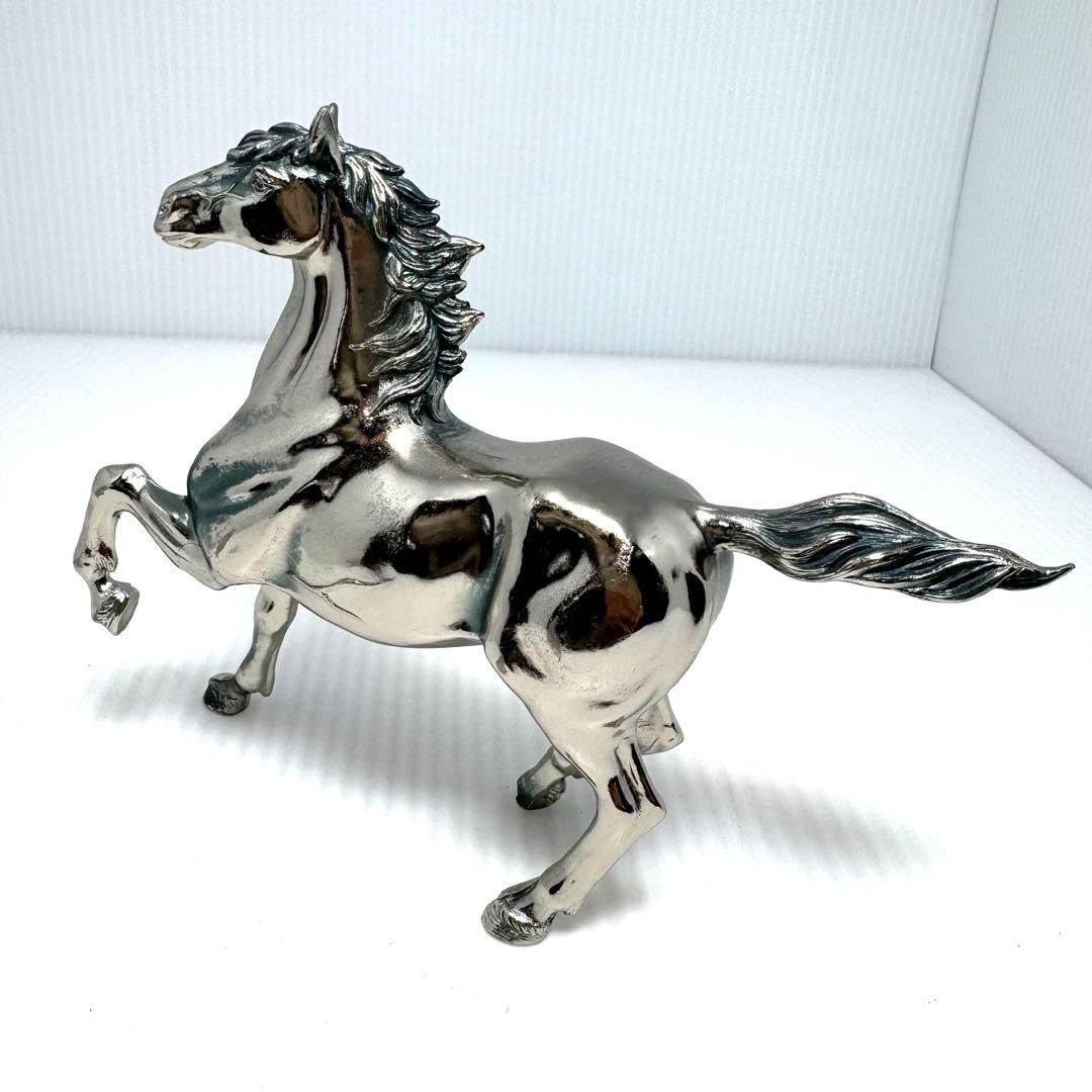 馬 午 干支 置物 飾り 鉄製 UMA AKEBONO シルバーメタル 跳ね馬
