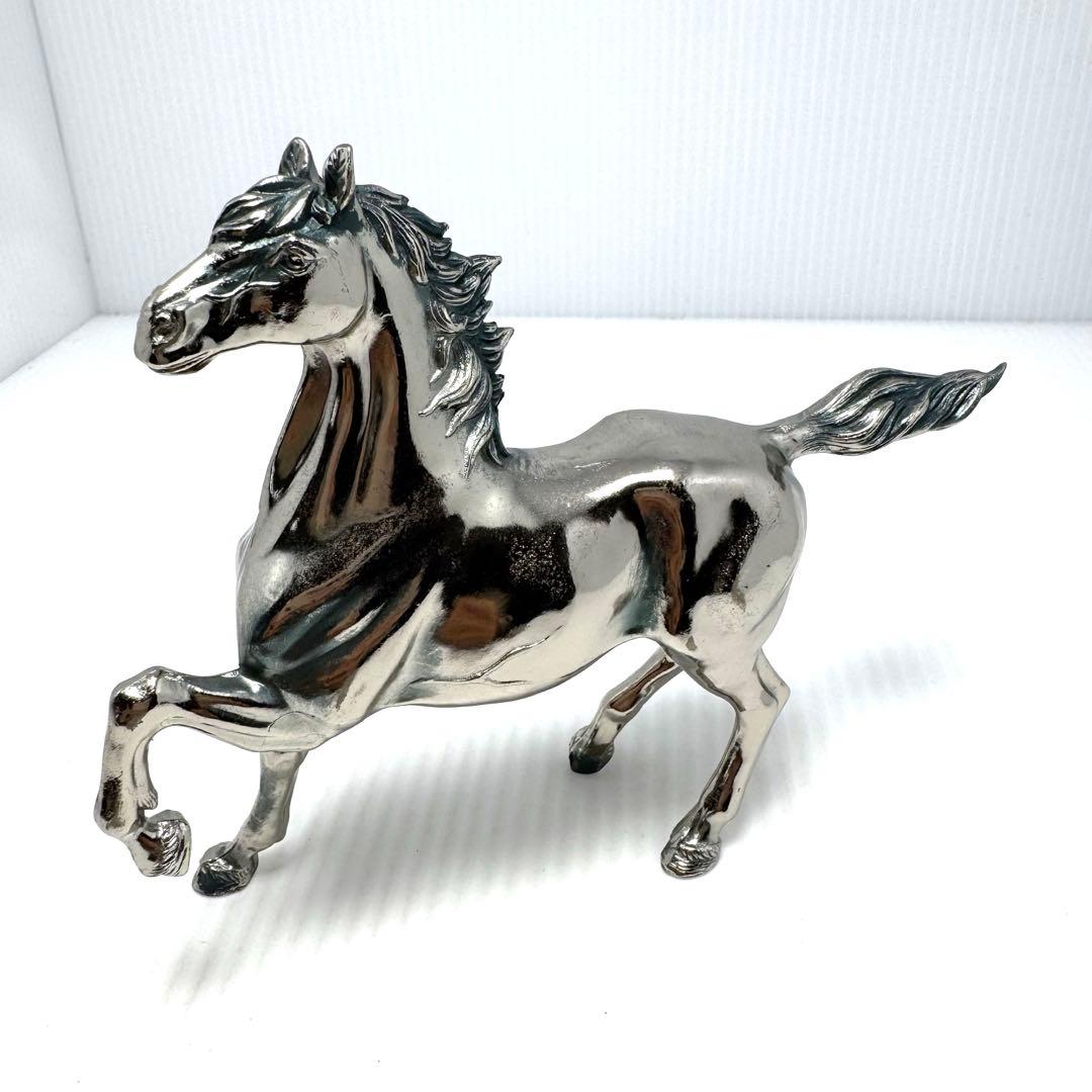 馬 午 干支 置物 飾り 鉄製 UMA AKEBONO シルバーメタル 跳ね馬