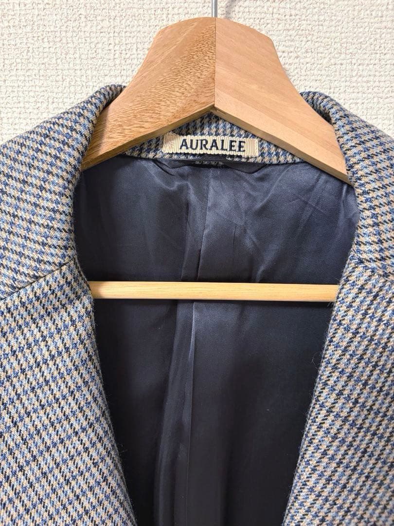ひろAURALEE オーラリー ダブルフェイス チェック チェスターコート