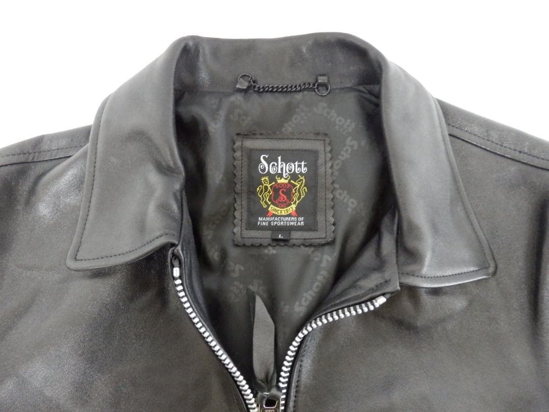 M1530 Schott シングル ブレスト ライダースジャケット 羊革