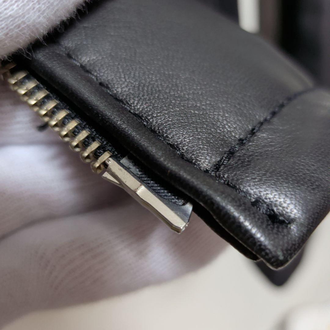 メンズビギ　コレクティブ　シングルライダース　羊革　レザージャケット　黒　S