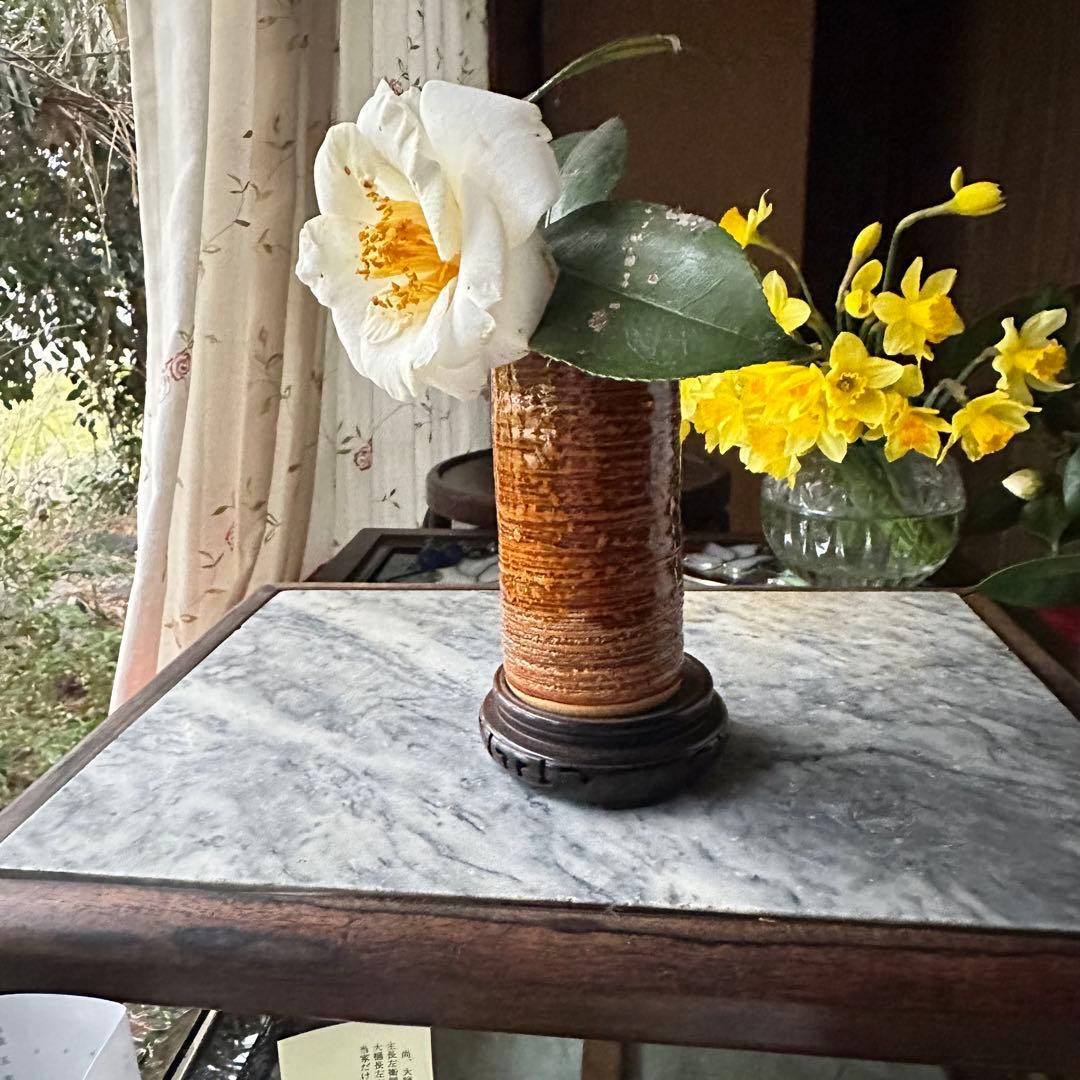 超限定7月16日20時迄‼️KUROGAKI❌大理石飾り台白❌黒黒柿孔雀杢飾台1客