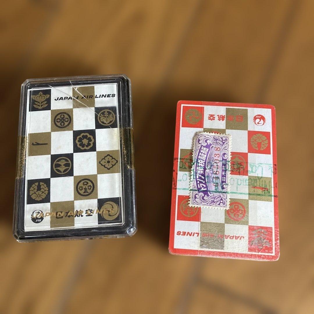 未開封　非売品　Japan Air Lines 将棋盤デザイントランプ　2セット