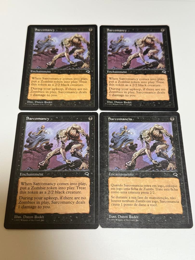 肉占い　4枚セット　英語3枚　スペイン語1枚