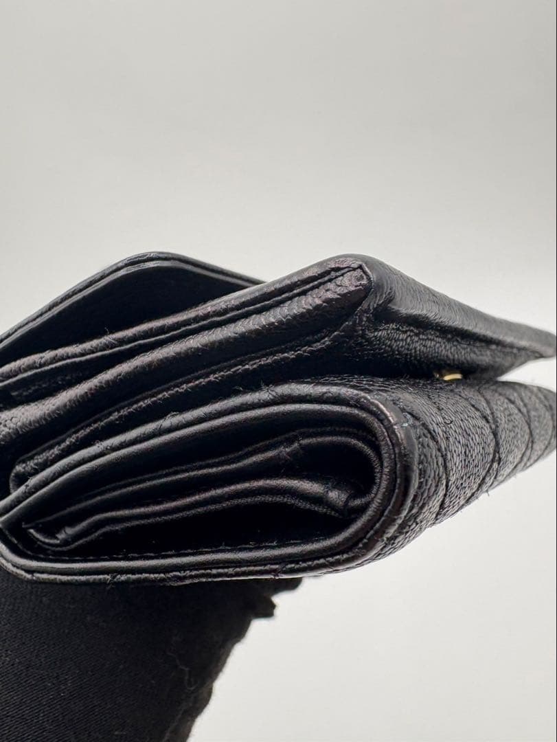 シャネル⭐︎キャビアスキン☆ボーイシャネル☆マトラッセ⭐︎三つ折り財布