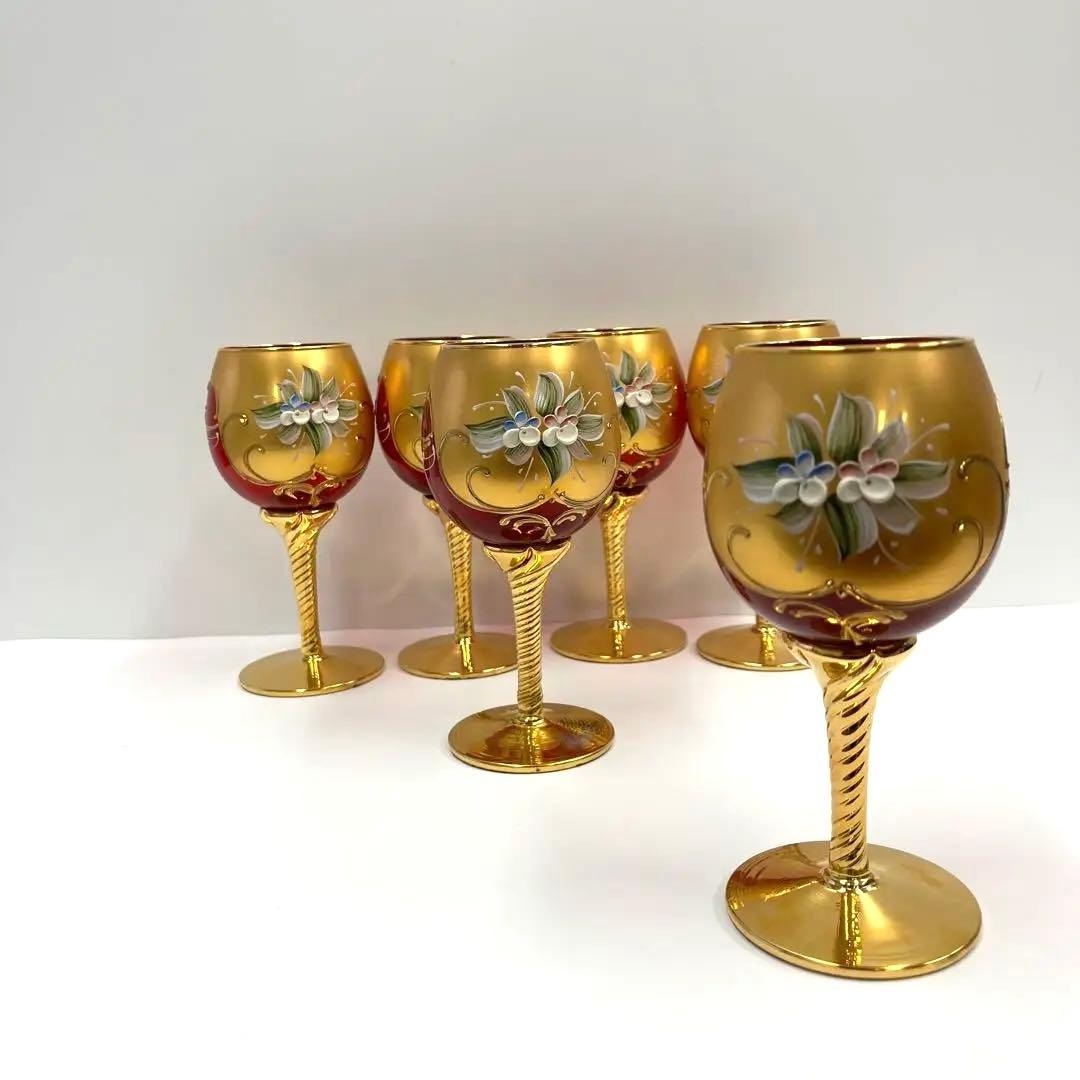 ヴェネチアングラス　ワイングラス 6個セット