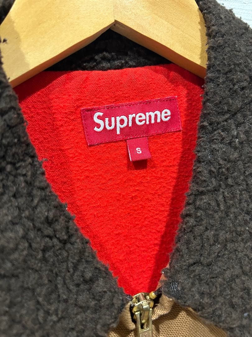 シュプリーム ボンバー ジップアップ ジャケット ブラウン