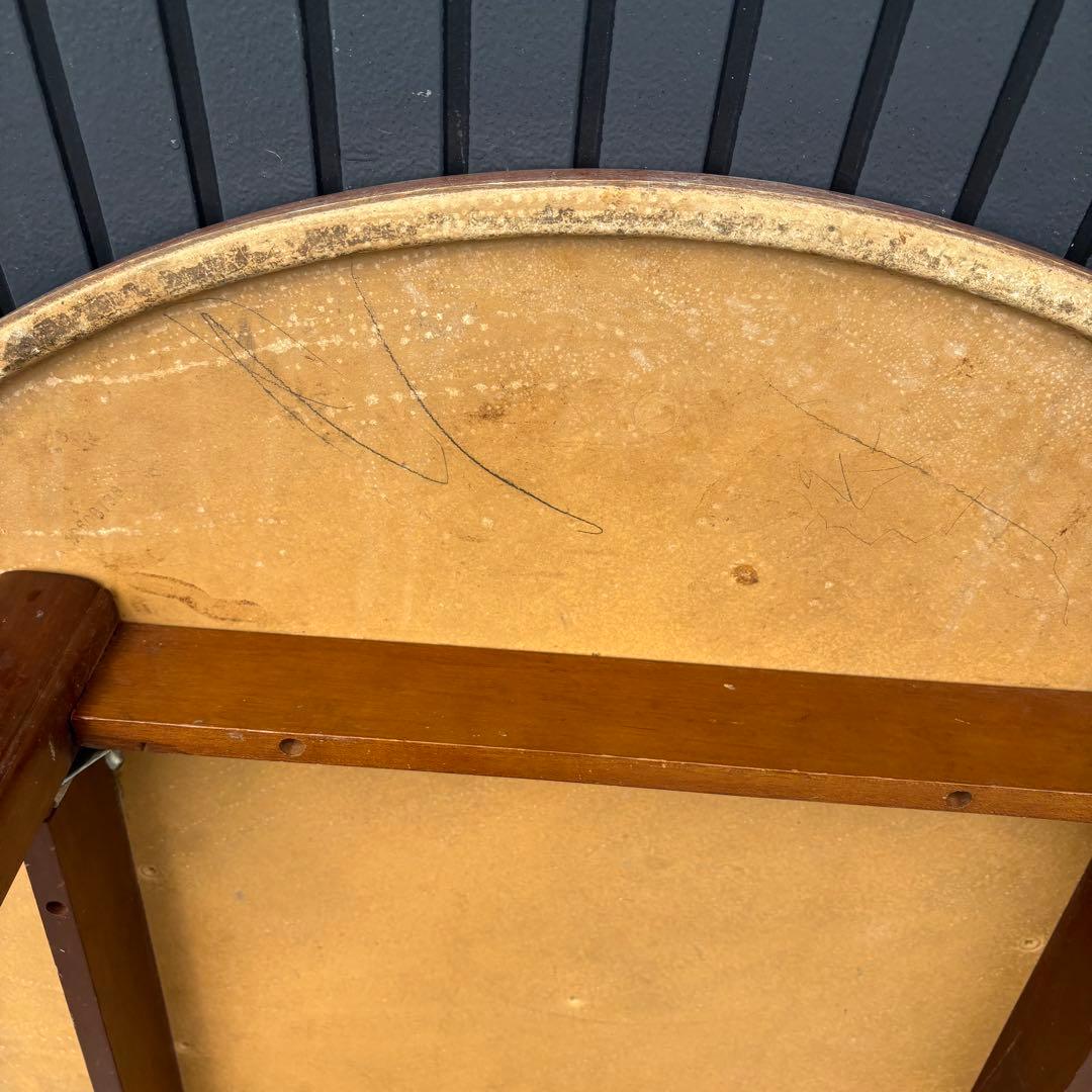 昭和レトロ 古家具 古材 円形 円型 木製ちゃぶ台 円卓 座卓 センターテーブル