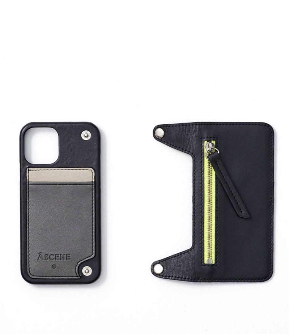 A SCENE 手帳型ケース ブラック/グレー/ベージュ