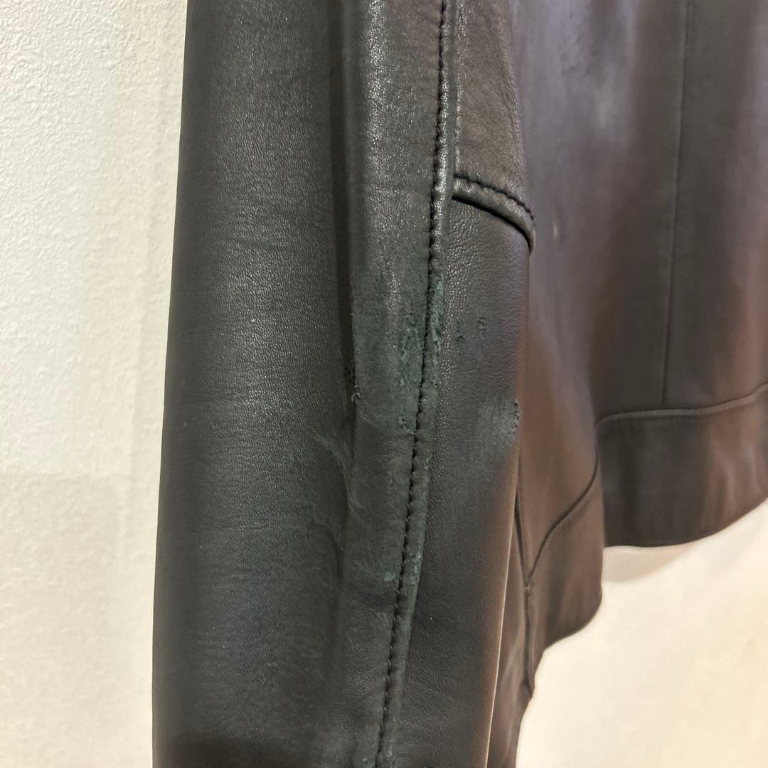 BEAMS 本革ブラックレザー シングルライダースジャケット S
