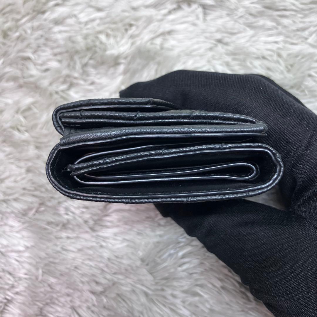 箱付き極美品✨ サンローラン 三つ折り財布 カサンドラ キャビアスキンYSL