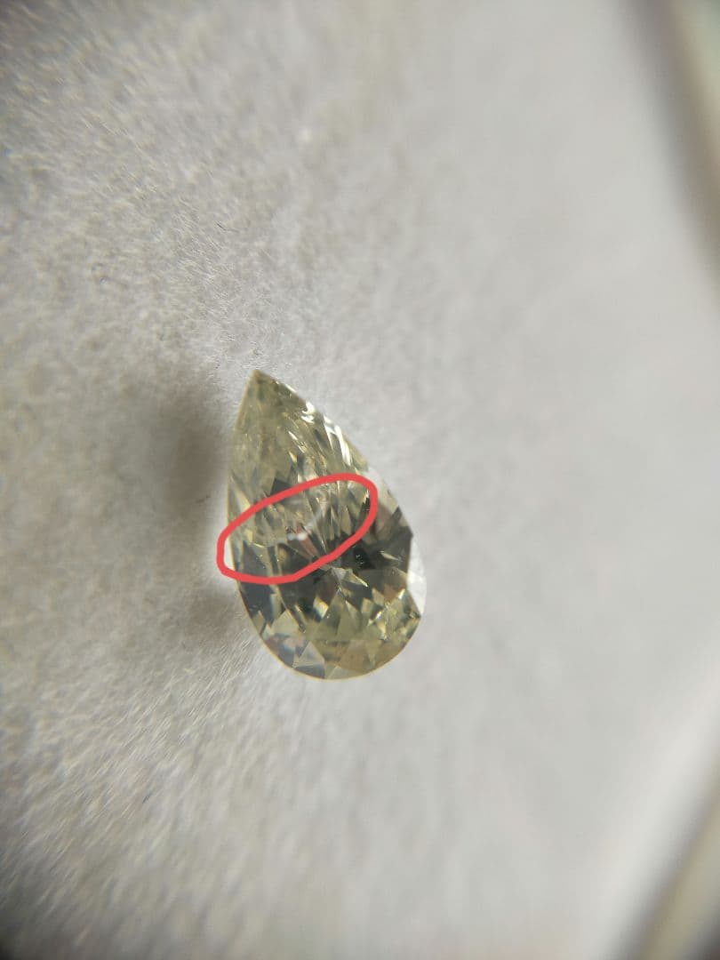 大粒 1カラット超え ペアシェイプ　天然ダイヤモンド　ルース