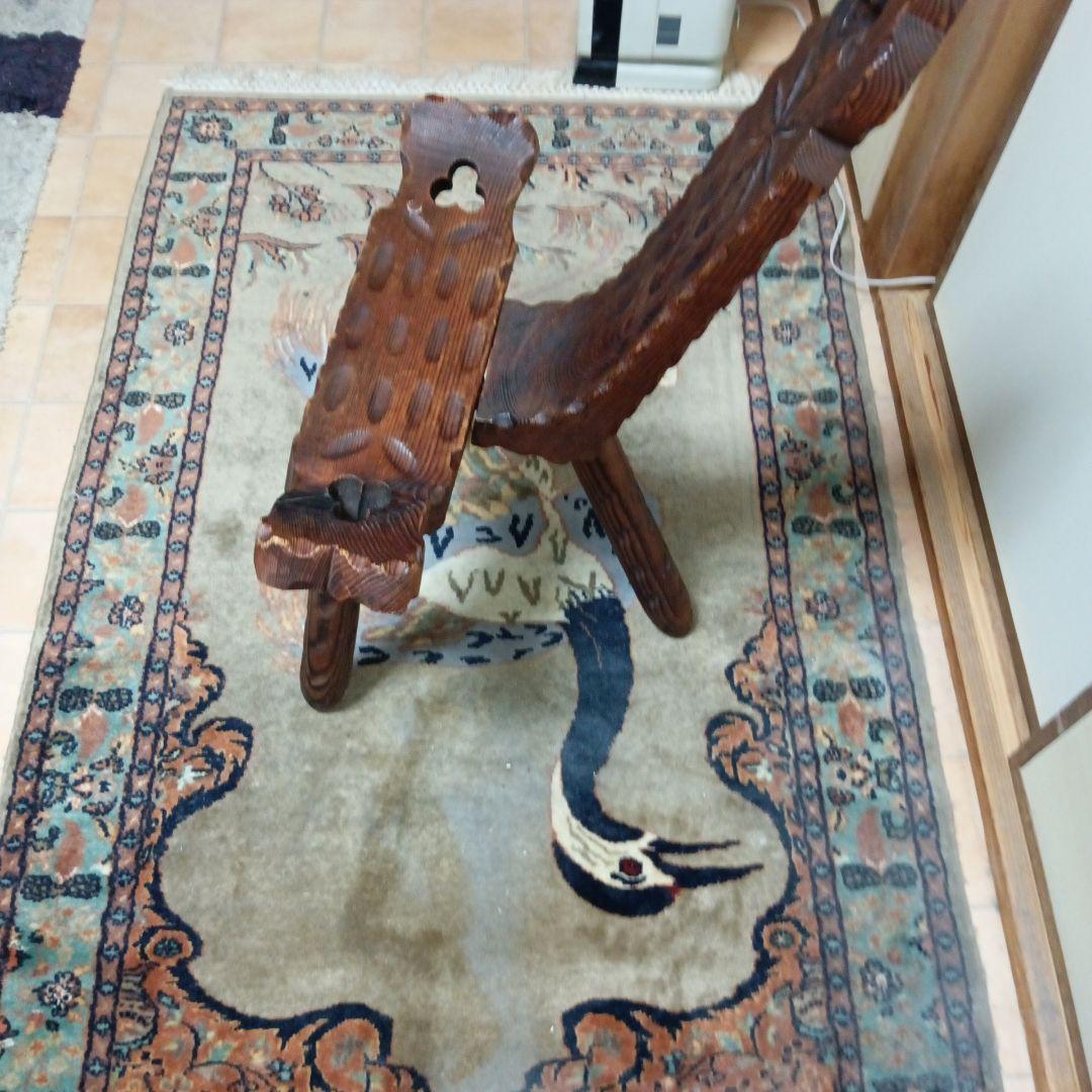 木製彫刻　アンティーク椅子