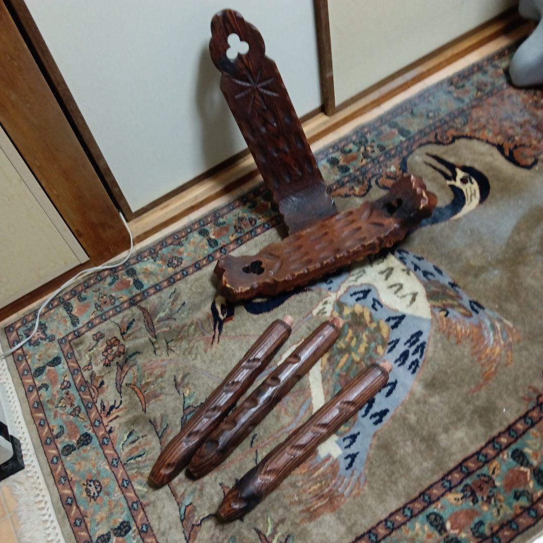 木製彫刻　アンティーク椅子