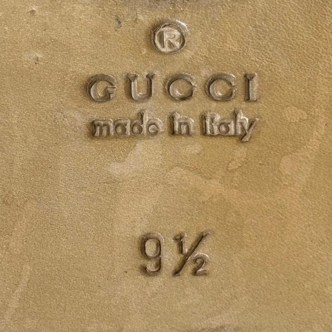 未使用級　グッチ　ドレスシューズ　シェリーライン　シボ革　ブラウン　2126