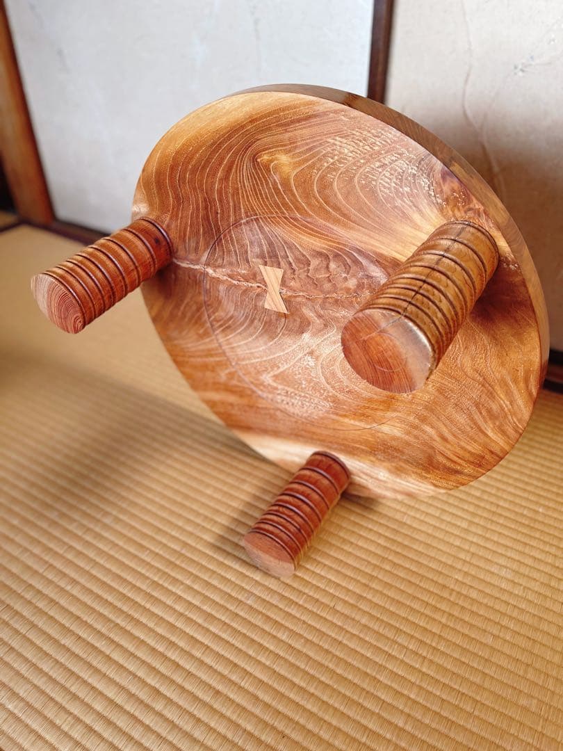 ちゃぶ台 天然木 円形 座卓 一枚板 和モダン お値下げ