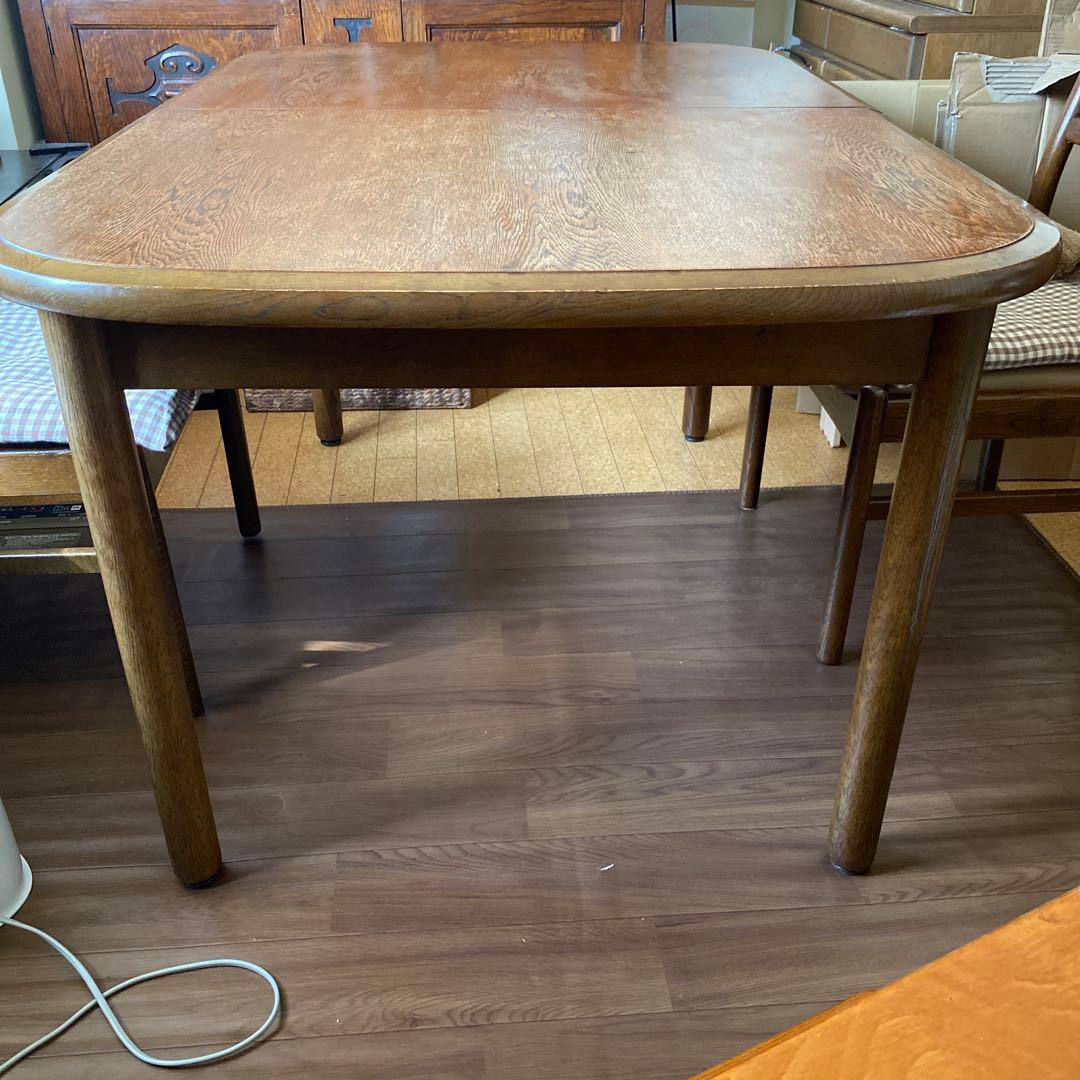 日進木工　ダイニングテーブル　オーク材　伸長タイプ10月20日出品終了