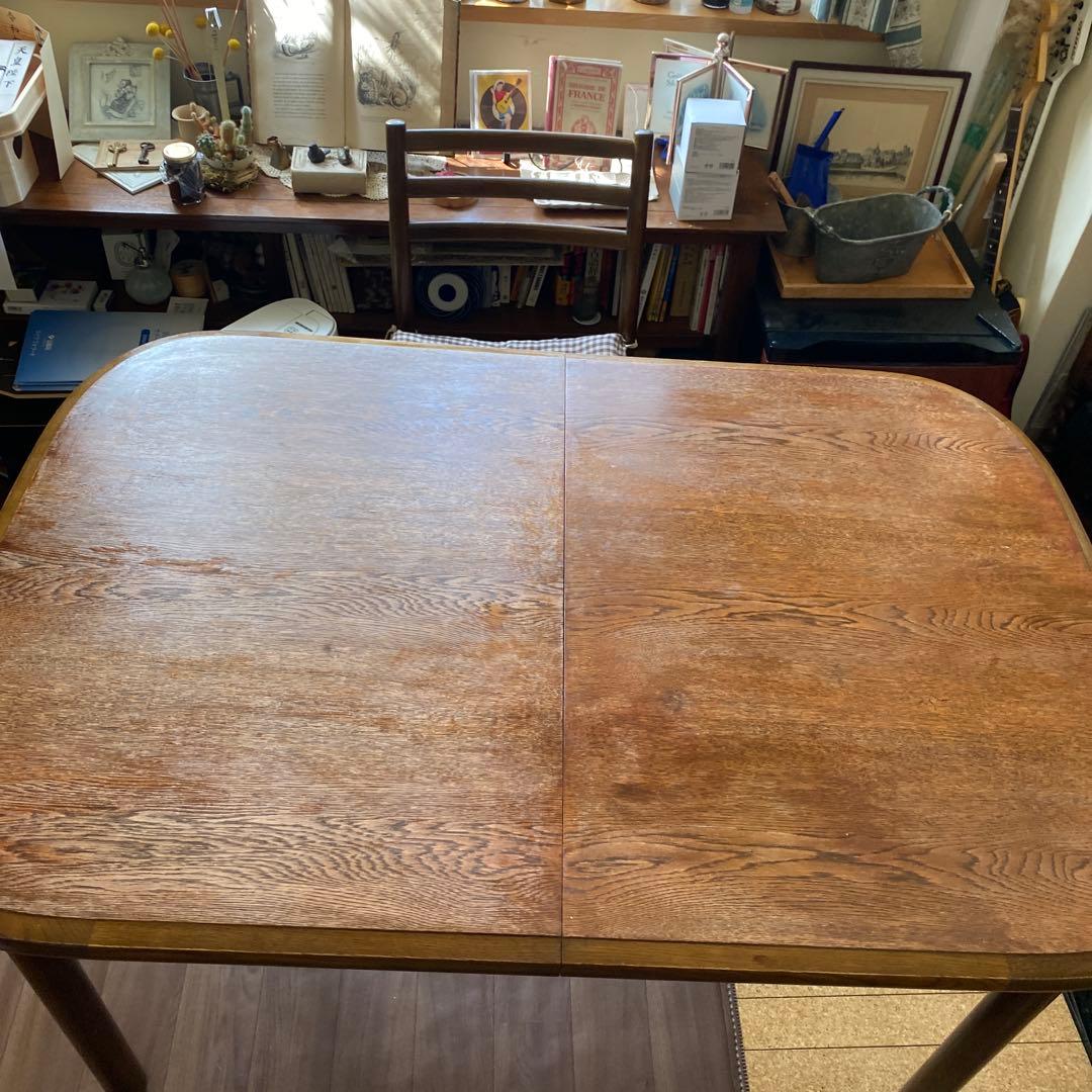 日進木工　ダイニングテーブル　オーク材　伸長タイプ10月20日出品終了