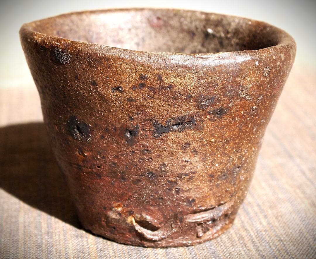 人気作家★森岡成好★南蛮【窯変】酒器（ぐいのみ）