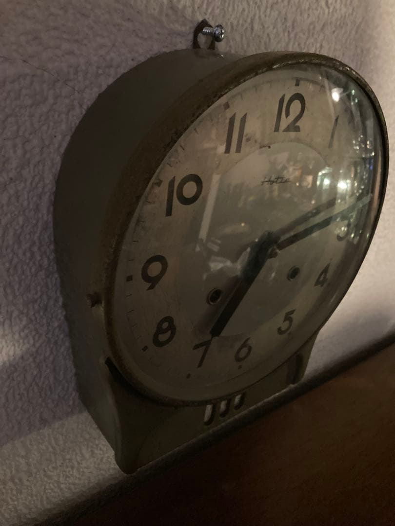 (レア) 堀田時計　当時物　モダンレトロデザインのオシャレな柱時計です。