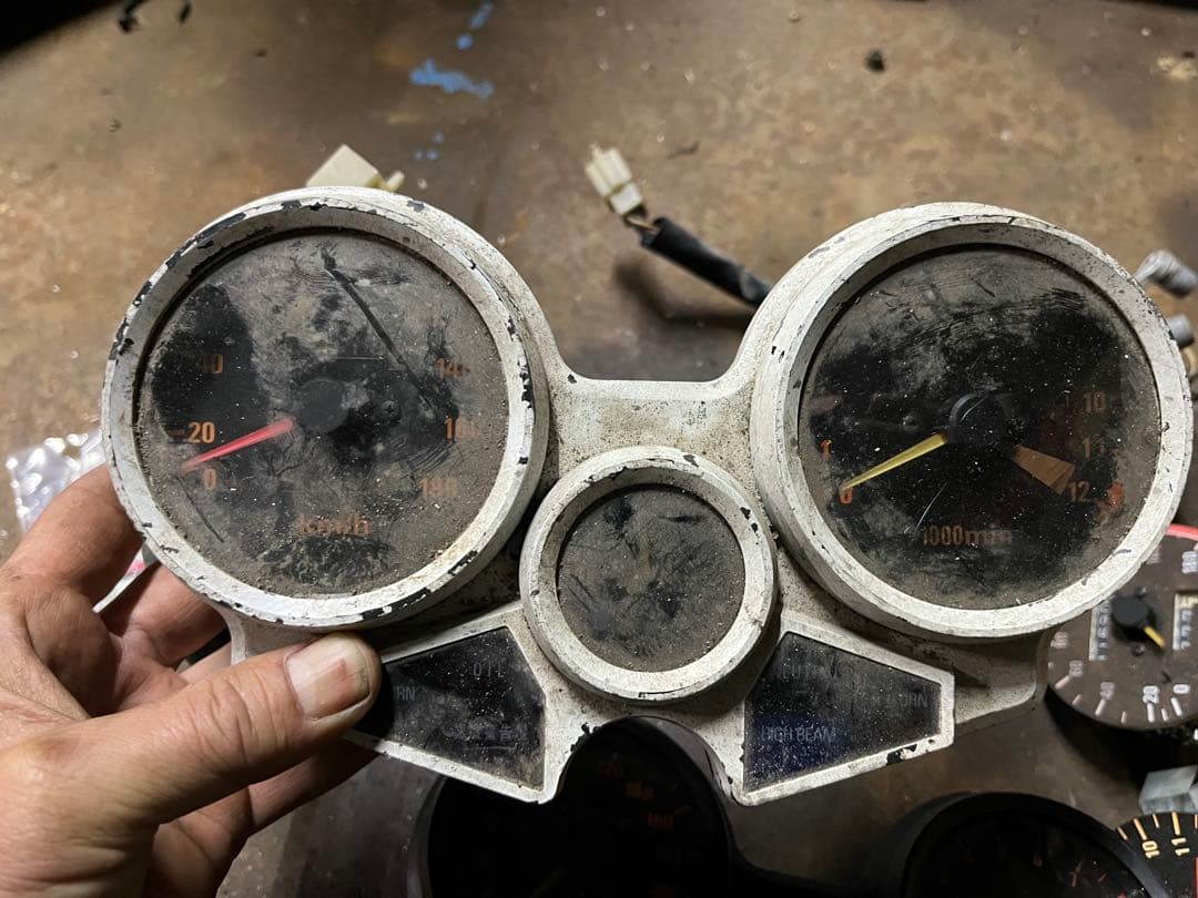 純正　CBX400F CBX550F メーター　オーバーホールベース　部品取