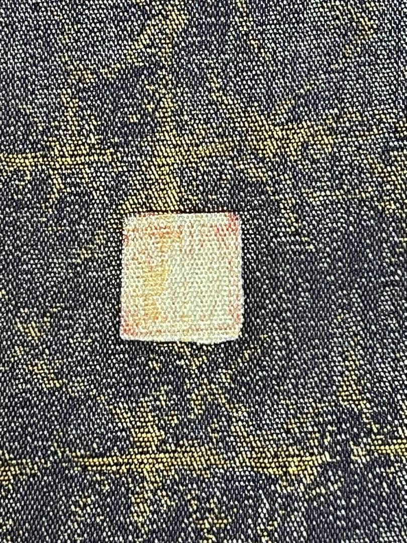 作家物 袋帯 辻が花 絞り 深紫×金彩 太鼓柄の上質な一本