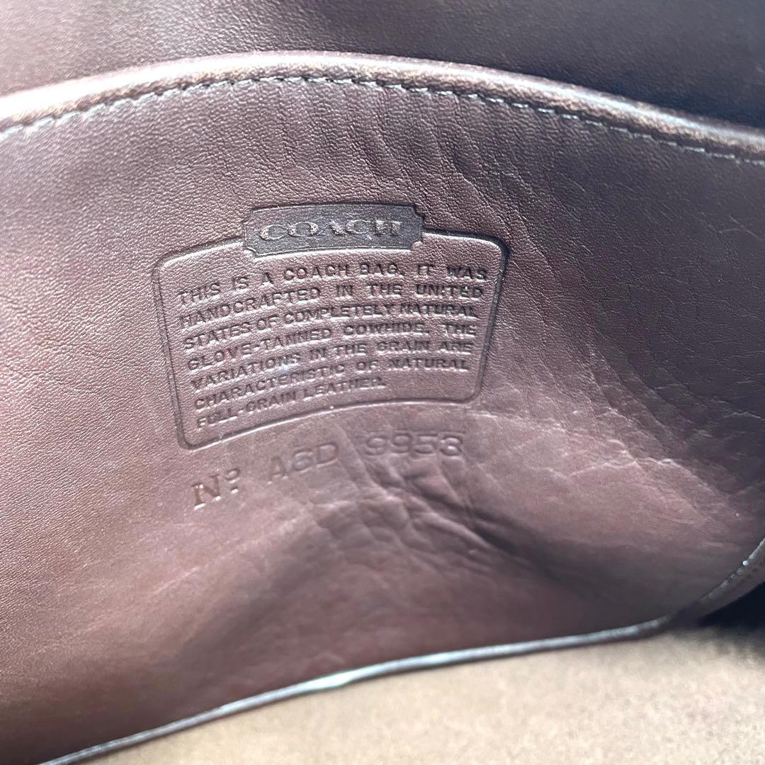 【極美品】オールドコーチ　ショルダーバッグ　バケツ　グラブタンレザー　茶　USA