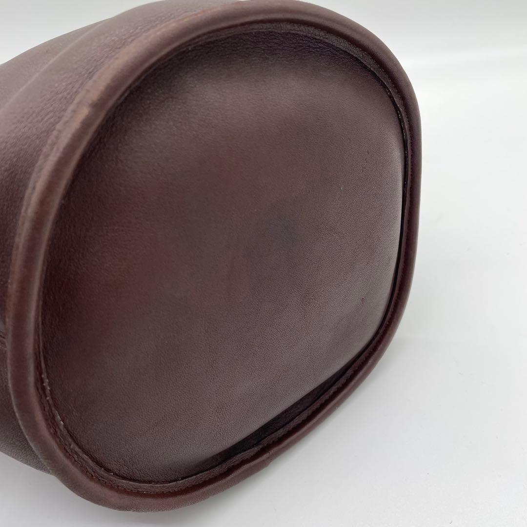 【極美品】オールドコーチ　ショルダーバッグ　バケツ　グラブタンレザー　茶　USA