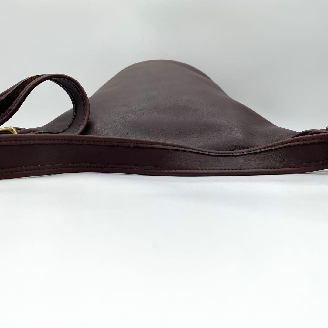 【極美品】オールドコーチ　ショルダーバッグ　バケツ　グラブタンレザー　茶　USA