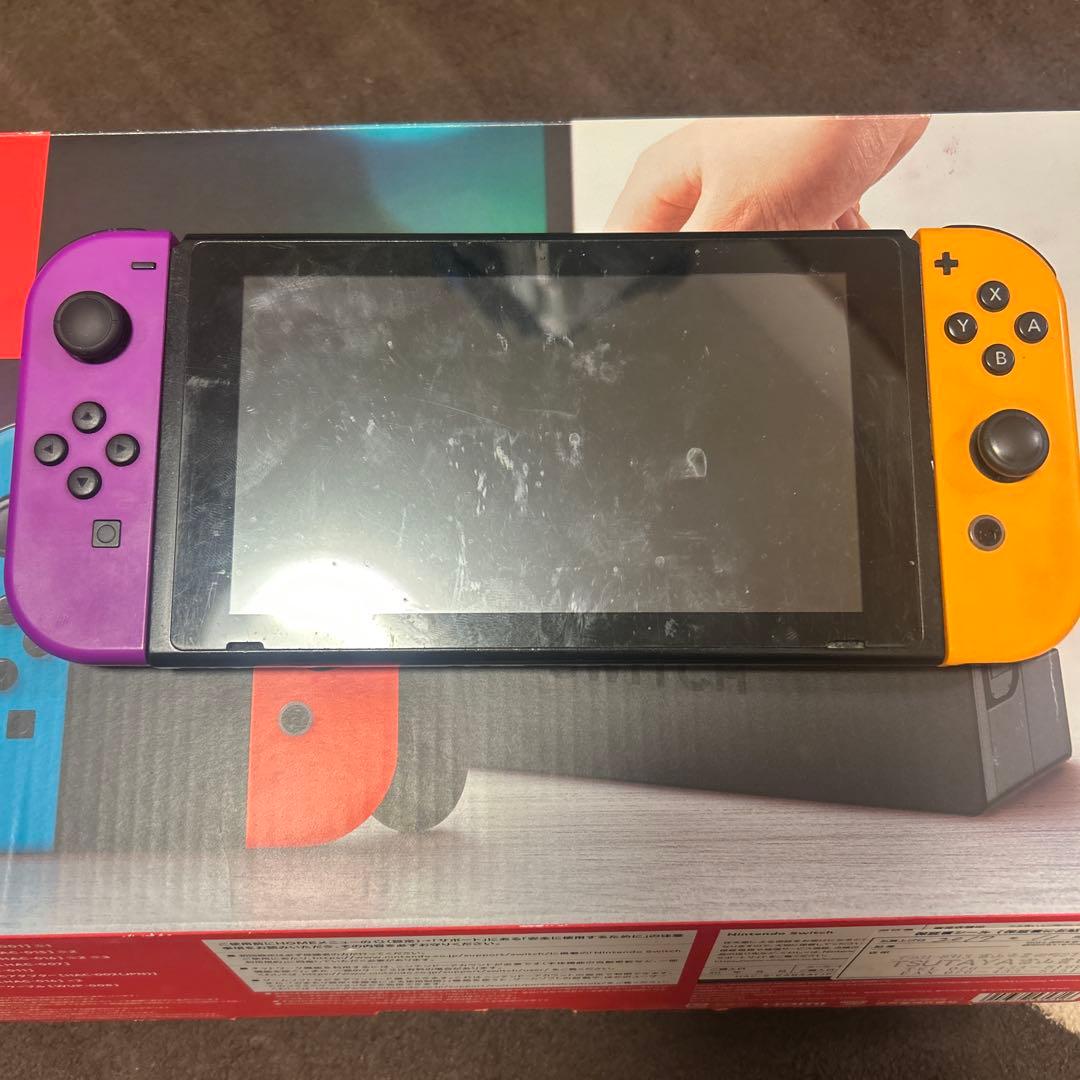ス*ル様 Nintendo Switch 本体 紫オレンジ Joy-Con