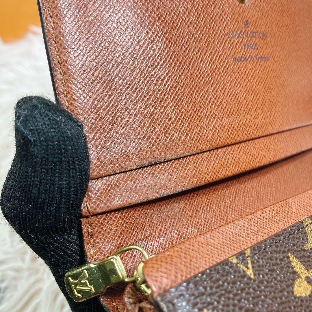 美品 ルイヴィトン モノグラム ポルトフォイ トレゾール 財布 即日発送 L字