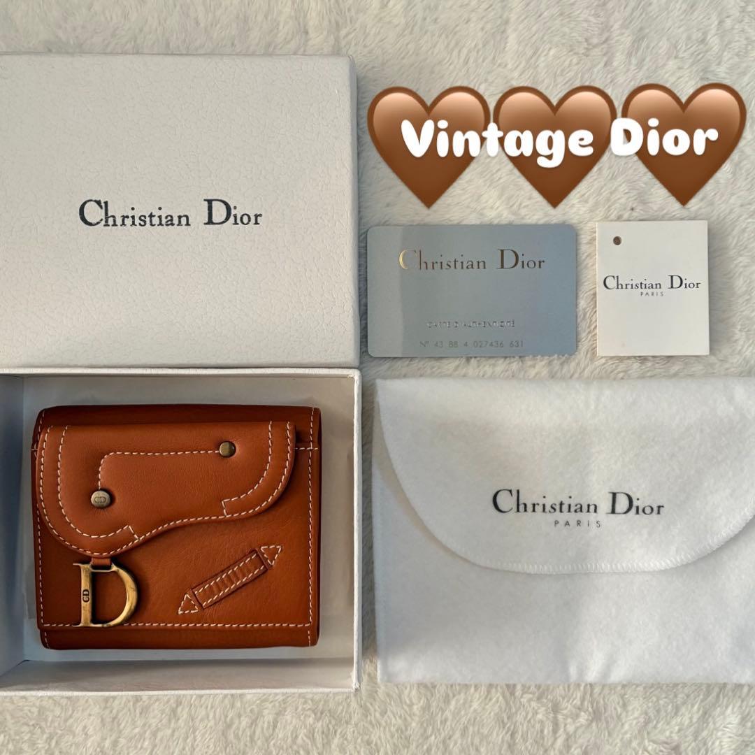 ✨美品✨Dior Vintage... saddle wallet /•᷅•᷄\Ⳋ