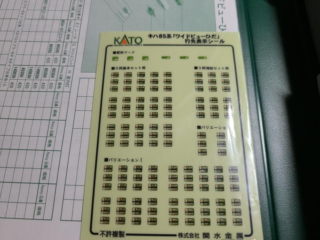 KATO 10-401 キハ85系　ワイドビューひだ　5両基本セット室内灯付