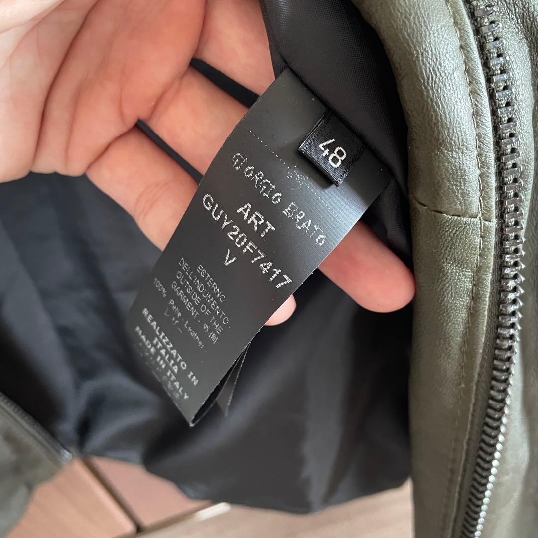 美品 ジョルジオブラット シングルライダース レザージャケット 48