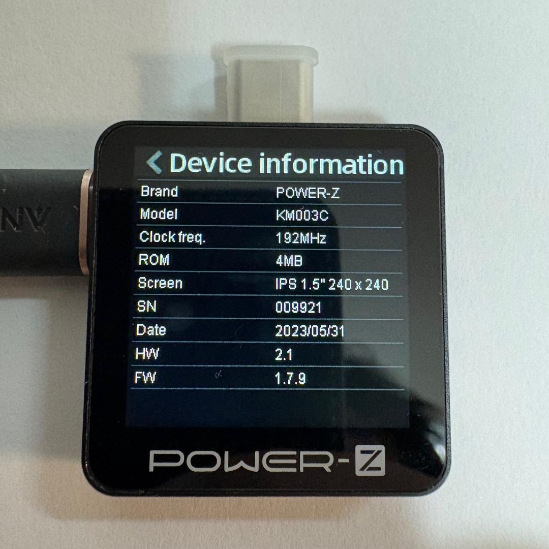 Power-Z KM003C ポータブル 高性能 USBテスター